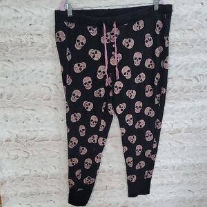torrid Sleep | Black Skull Print Joggers | Womens Sz 2 (XXL) | Lounge, Goth